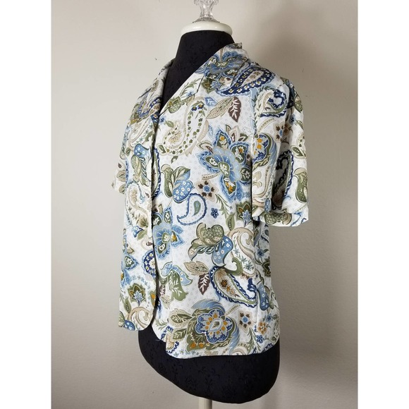 Alfred Dunner Women's Blouse Top Shirt Button Up Petite 10 Vintage - Picture 2 of 9